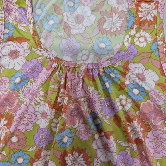 Staccato Womens Small Sleeveless Floral Loose Pleated Blouse Lightweight Summer - Picture 3 of 8